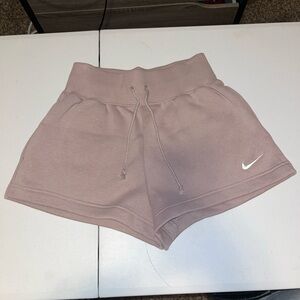 Nike Sportswear High Waist Fleece Shorts Taupe Women’s Size Small FD1409-272